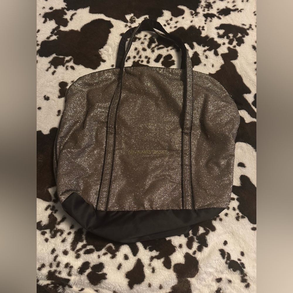 Victoria's Secret Shimmering Gold Weekender Tote